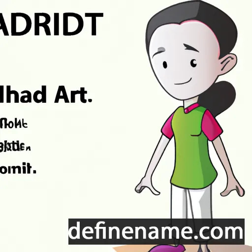 cartoon of the name Aditri