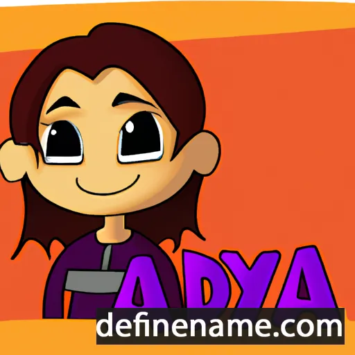 cartoon of the name Adiya