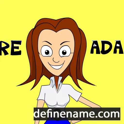 cartoon of the name Adrea