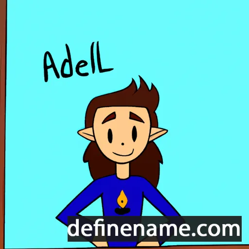 cartoon of the name Adríel