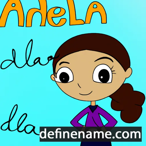 cartoon of the name Adriela