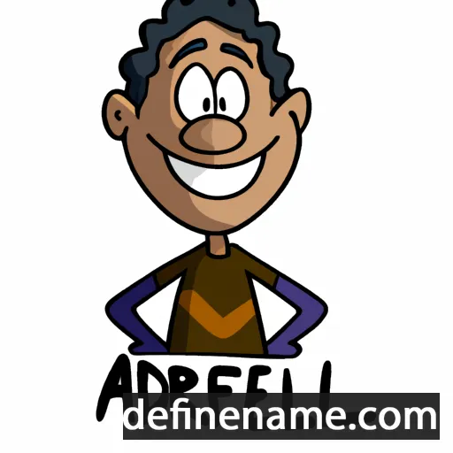 cartoon of the name Adriell