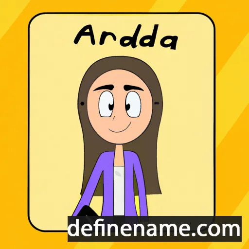 cartoon of the name Adriena