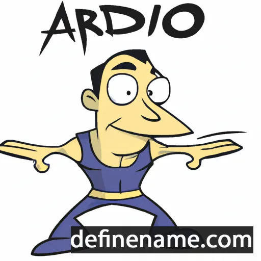 cartoon of the name Adrio