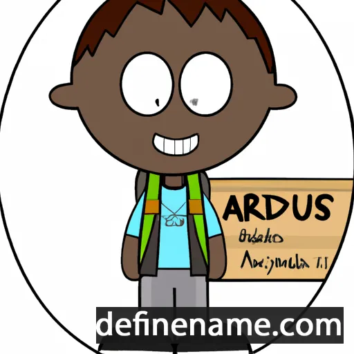 cartoon of the name Adrius