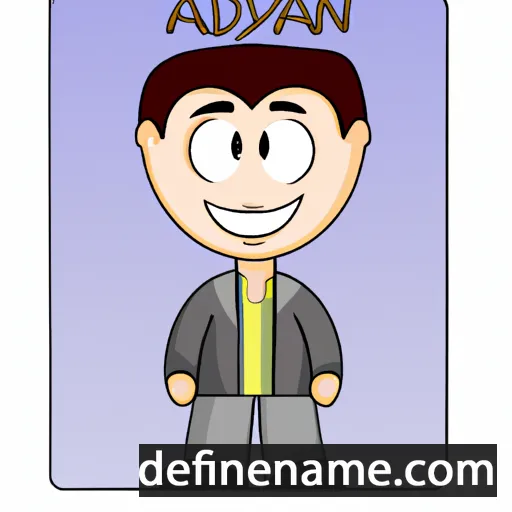 cartoon of the name Adriyan