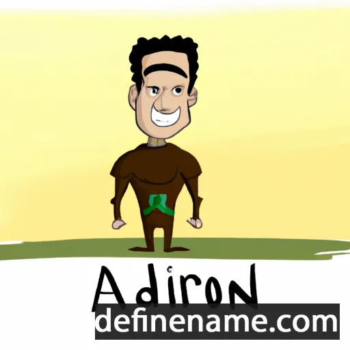 cartoon of the name Adron