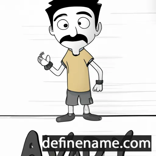 cartoon of the name Advay