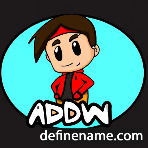 cartoon of the name Adwin