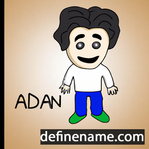 cartoon of the name Adyan