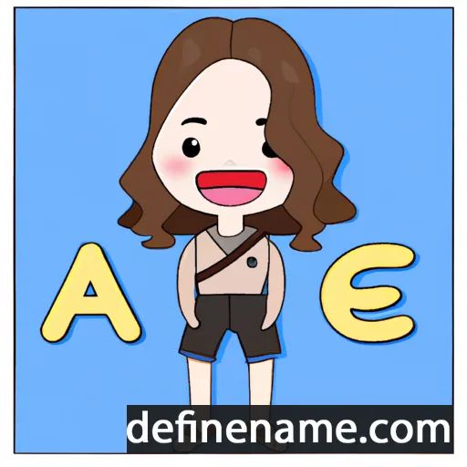 cartoon of the name Ae-jeong