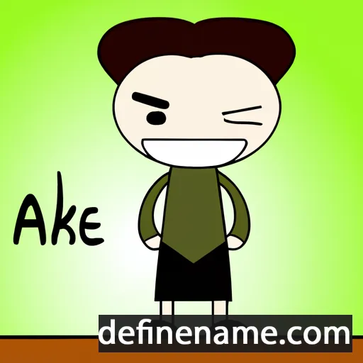 cartoon of the name Aeike