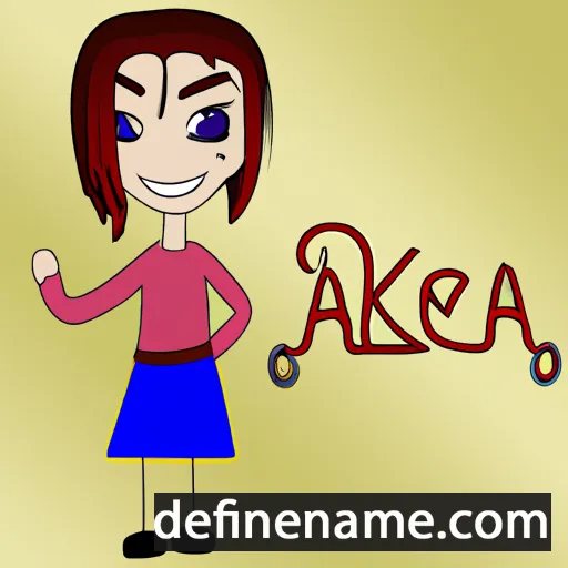 cartoon of the name Aeka