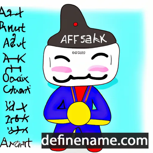 cartoon of the name Aekkasit