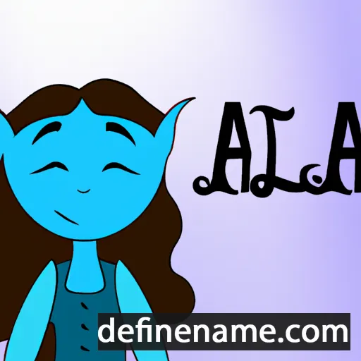 cartoon of the name Aela