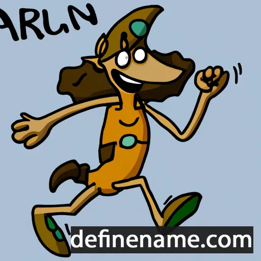 cartoon of the name Aelrun