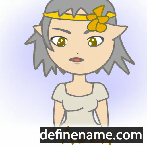 cartoon of the name Aelwen