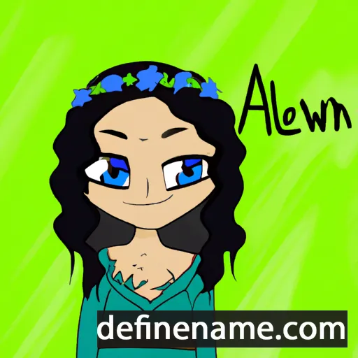 cartoon of the name Aelwenn