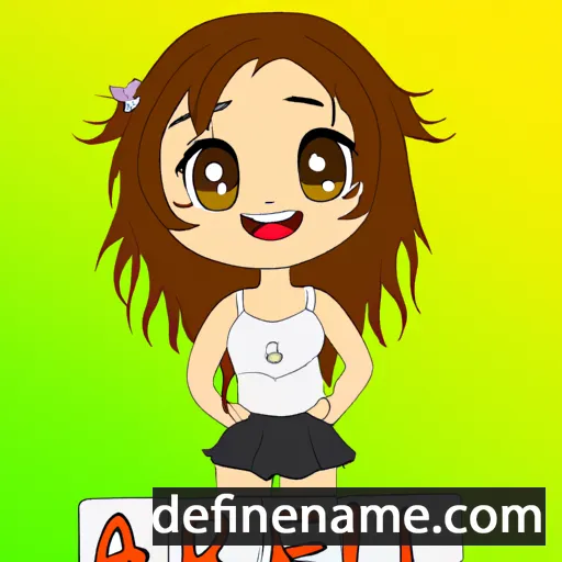 cartoon of the name Aerielle