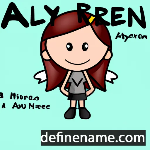 cartoon of the name Aerilyn