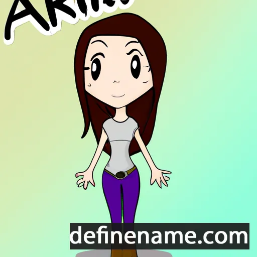 cartoon of the name Aerin