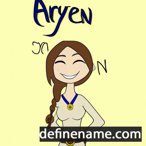 cartoon of the name Aerynn