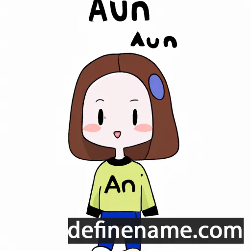 cartoon of the name A-eun