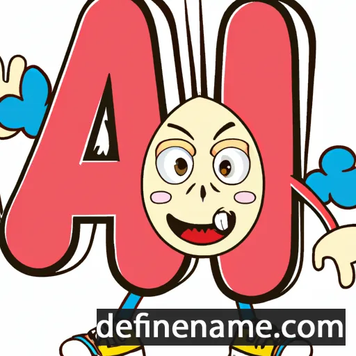 cartoon of the name A-fu