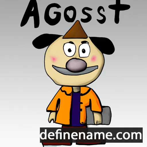 cartoon of the name Ágost