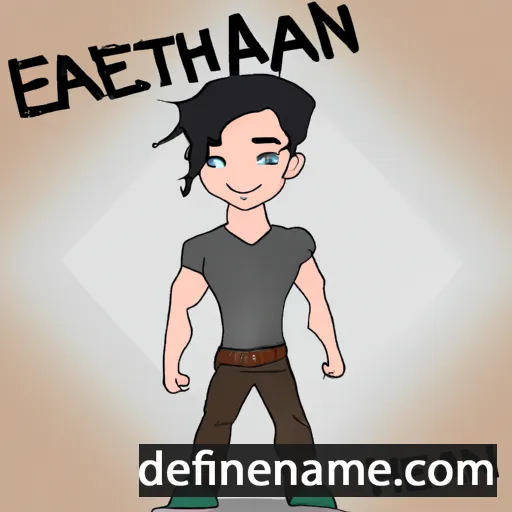 cartoon of the name Aethan