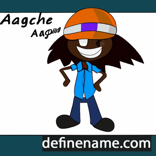 cartoon of the name Afagache