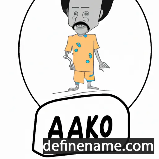 cartoon of the name Afako