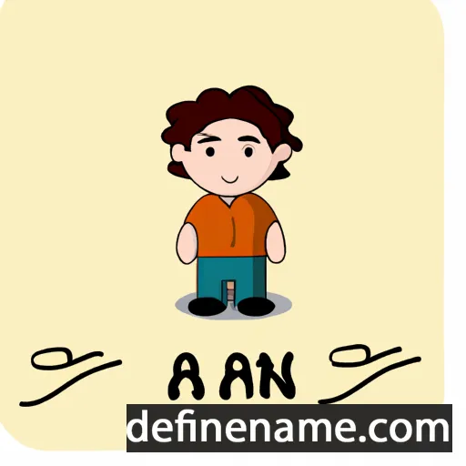 cartoon of the name Afan