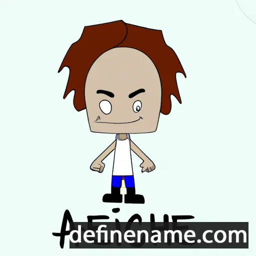 cartoon of the name Afche