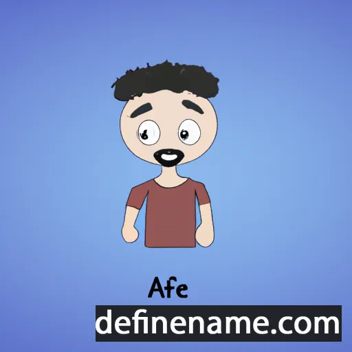 cartoon of the name Afeef