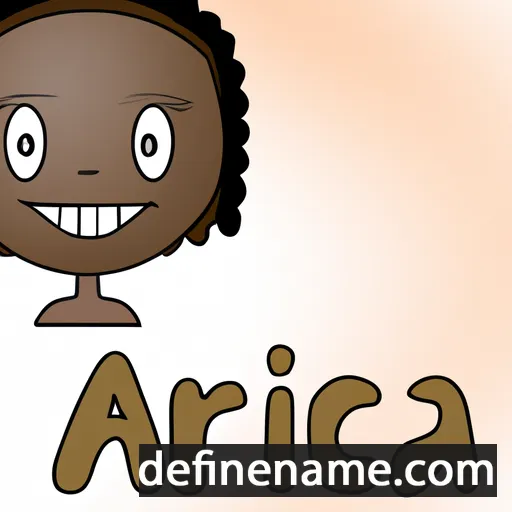 cartoon of the name Affrica