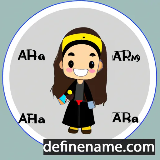 cartoon of the name Afiah