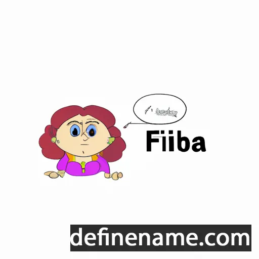 cartoon of the name Afiba