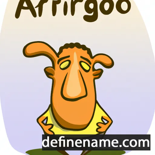 cartoon of the name Afinagor