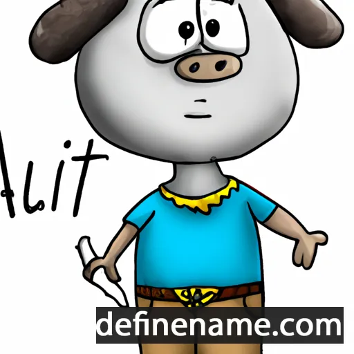 cartoon of the name Afitu