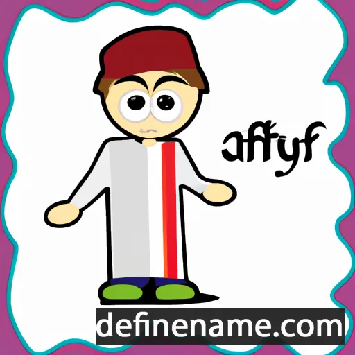 cartoon of the name Afiyat