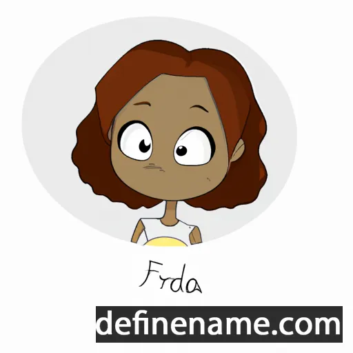 cartoon of the name Afreeda