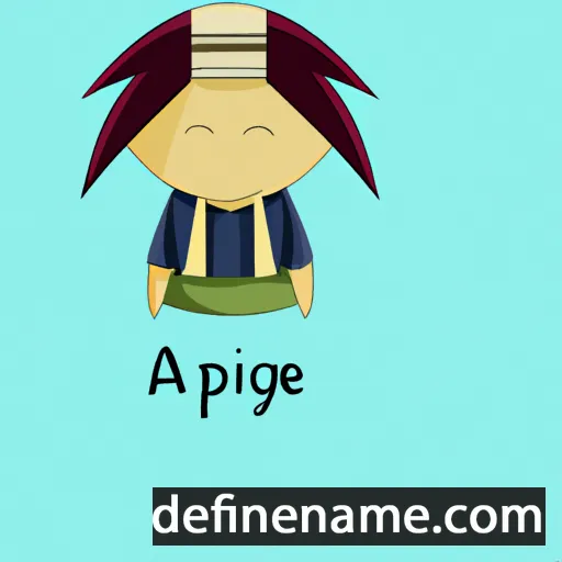 cartoon of the name Aganippe