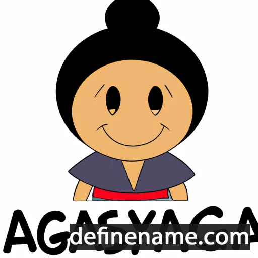 cartoon of the name Agasaya