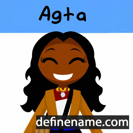 cartoon of the name Agathia