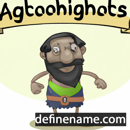 cartoon of the name Agathoboulos