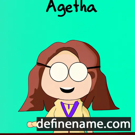 cartoon of the name Agetha