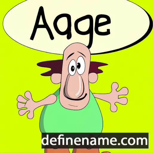 cartoon of the name Agge