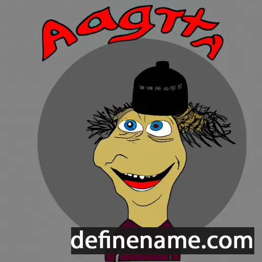 cartoon of the name Aghata