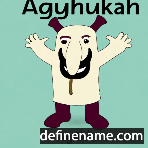 cartoon of the name Aghunik